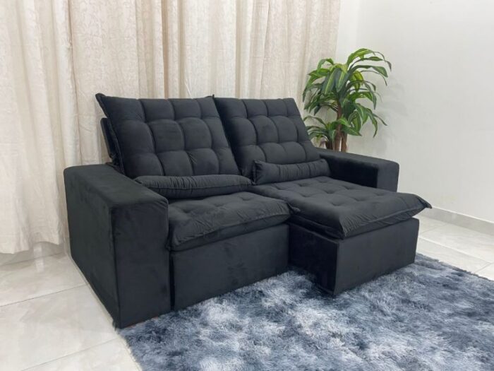 Sofá Retrátil Reclinável Small 2.00m –  Veludão (ld) - Imagem 6