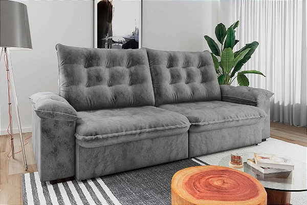 FLASH ESTOFADOS - SOFA RETRÁTIL APOLO - 230CM (rn)