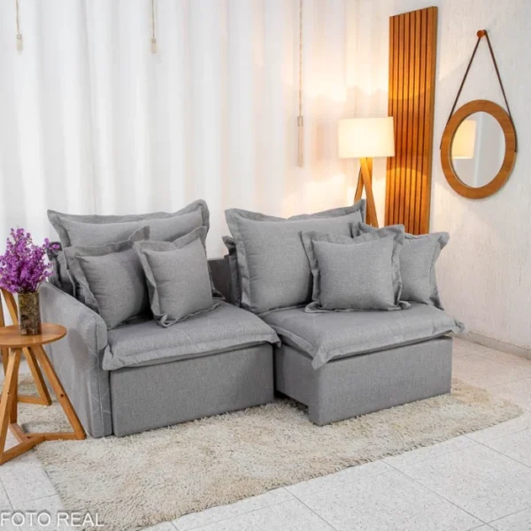 Sofá Retrátil Reclinável Lima 2.00m Linho  - Sem Caixa (rf)