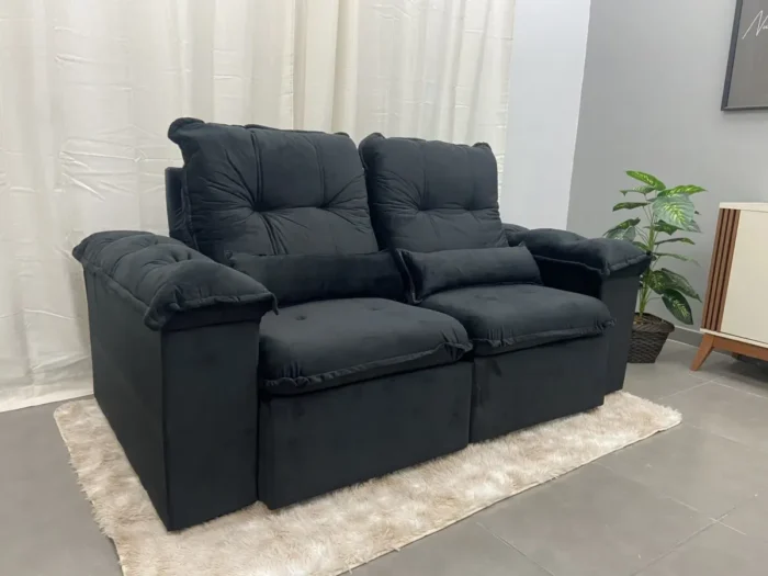Sofá Retratil e Reclinavel arsenal Aifos 15 cm espuma Hipersoft  veludo  2,30 (pr) - Imagem 2