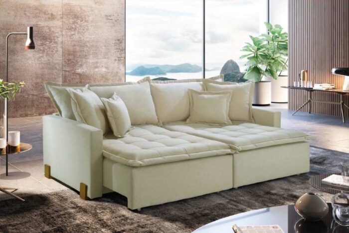 SOFA RETRATIL ZOE 220 LINHO MARFIM 12 – INNOVE (rn) - Imagem 4