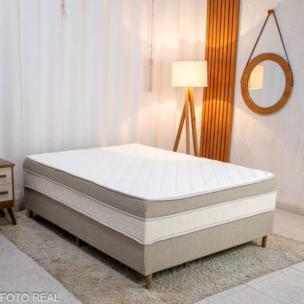 Cama Box Casal Sonho Bom Premium Ortopédica D33 138x188x62 - Nosso Sonho | Suporta até 250kg (rf-rn)