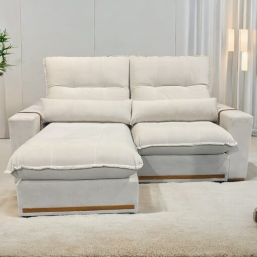 Sofá Retrátil e Reclinável Hórus 2,00 m Veludo -T