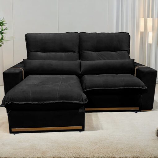 Sofá Retrátil e Reclinável Hórus 2,00 m Veludo -T