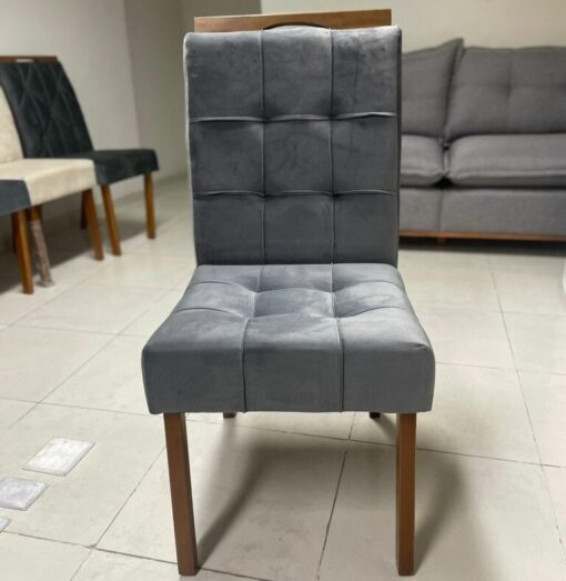 Mesa Amora BA35 160 Canela/Off White com 6 Cadeiras Sophia Veludo – KAPPESBERG + WM DECOR tt - Imagem 7