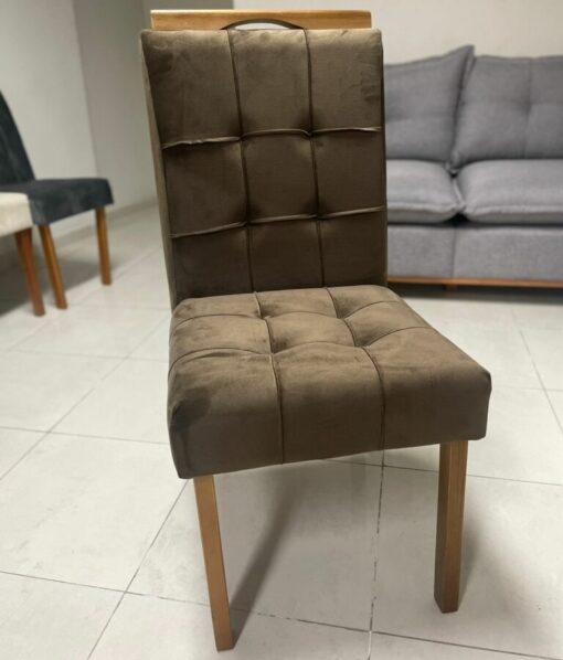 Mesa Nevada 170 (Tampo Smart Plus) Cinamomo/Off White com 6 Cadeiras Sophia Veludo – CEL MÓVEIS + WM DECOR tt - Imagem 9