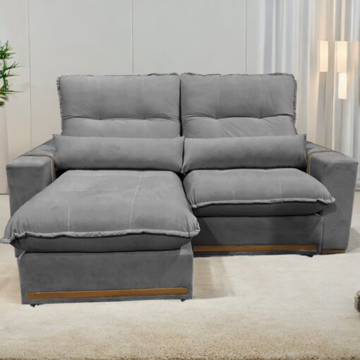 Sofá Retrátil e Reclinável Hórus 2,00 m Veludo -T